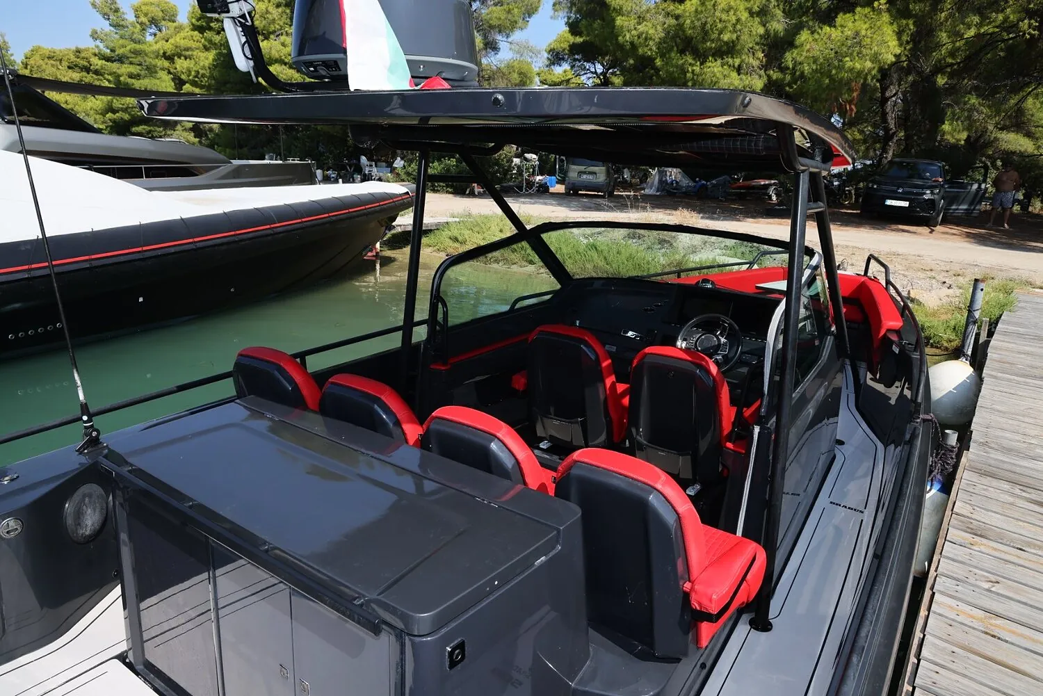 Aft view with T-top and cockpit seating
